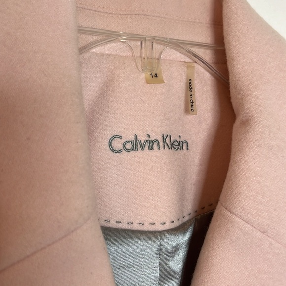 Calvin Klein Light Baby Pink Super Soft Coat XL Super Nice! - Picture 4 of 5